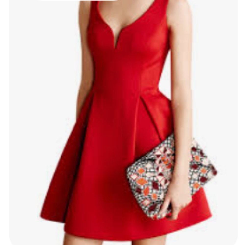 Anthropologie Ali Ra Red Party Dress size 12